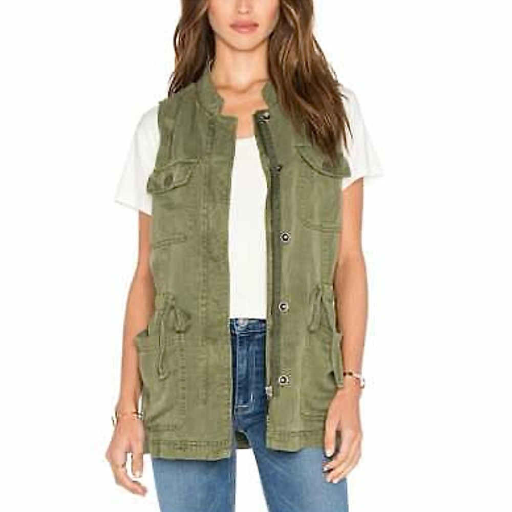 Sanctuary Canyon Military Vest In Cactus (Green) -Size M